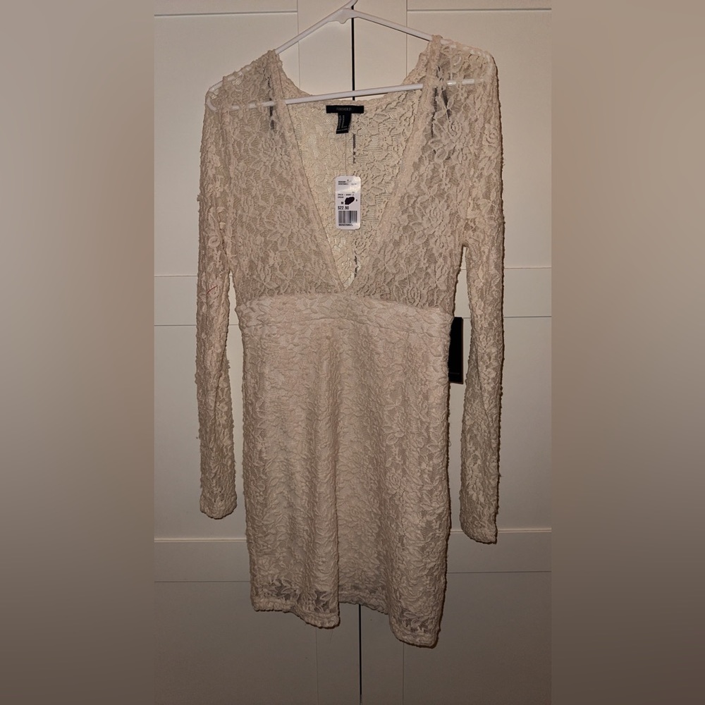White Forever 21 Lacy Dress